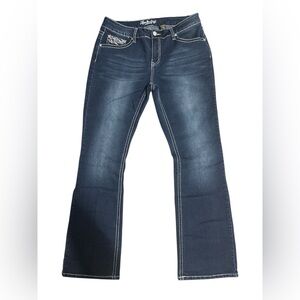 Love Indigo Dark Blue Boot Cut Jeans